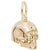 Skull Charm in Yellow Gold Plated