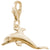 Dolphin Charm in Yellow Gold Plated