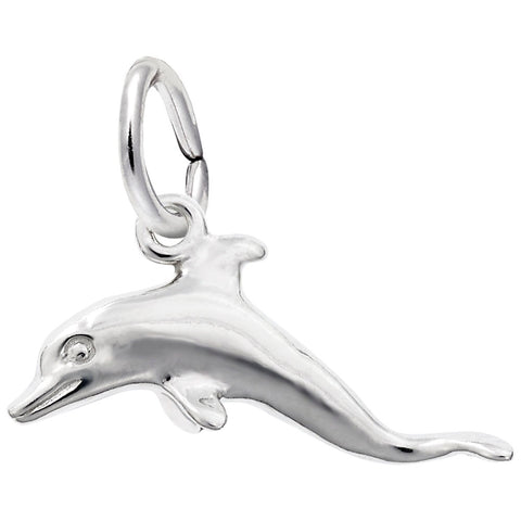 Dolphin Charm In Sterling Silver