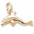 Dolphin charm in Yellow Gold Plated hide-image
