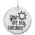 You Are My Sunshine Tag Charm In White Gold