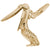 Pelican Charm in Yellow Gold Plated