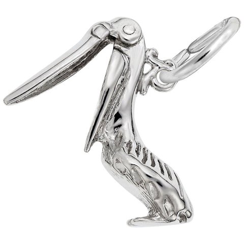 Pelican Charm In Sterling Silver