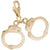 Handcuffs Charm in Yellow Gold Plated