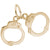 Handcuffs Charm in Yellow Gold Plated