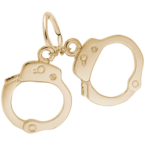 Handcuffs Charm In Yellow Gold