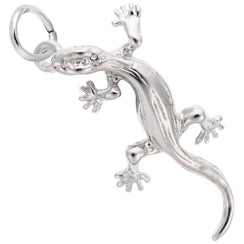 Lizard Charm In Sterling Silver