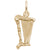 Harp Charm in Yellow Gold Plated