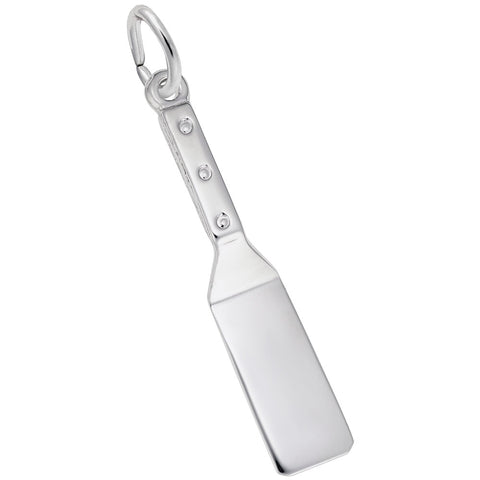 Spatula Charm In 14K White Gold