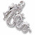 Serpent charm in 14K White Gold hide-image