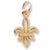 Fleur De Lis charm in Yellow Gold Plated hide-image