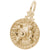 Roulette Wheel Charm in Yellow Gold Plated