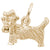Yorkshire Dog Charm in Yellow Gold Plated