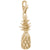 Pineapple Charm in Yellow Gold Plated
