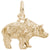 Grizzly Bear Charm in Yellow Gold Plated