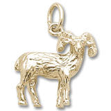 Big Horn Sheep Charm in 10k Yellow Gold