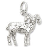 Big Horn Sheep charm in 14K White Gold