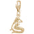 Mermaid Charm in Yellow Gold Plated