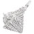 Conch Shell Charm In 14K White Gold