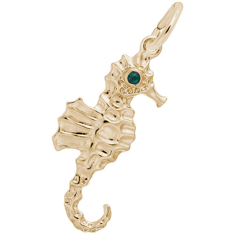 Seahorse Charm in Yellow Gold Plated