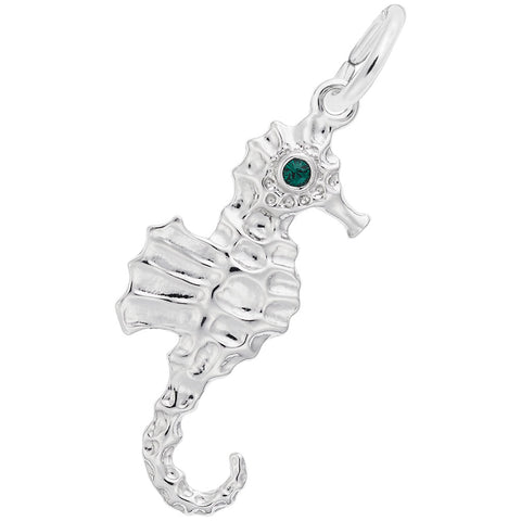 Seahorse Charm In Sterling Silver