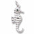 Seahorse charm in Sterling Silver hide-image