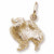 Pomeranian Dog charm in Yellow Gold Plated hide-image