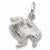 Pomeranian Dog charm in 14K White Gold hide-image