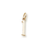 Number 1 charm in Yellow Gold Plated hide-image