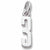 Number 3 charm in 14K White Gold hide-image