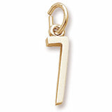 Number 7 charm in Yellow Gold Plated hide-image