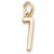 Number 7 charm in Yellow Gold