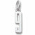 Number 9 charm in 14K White Gold hide-image