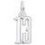 Number 13 Charm In 14K White Gold