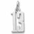 Number 13 charm in 14K White Gold hide-image