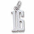 Number 16 charm in 14K White Gold hide-image