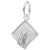 Graduation Hat Charm In Sterling Silver