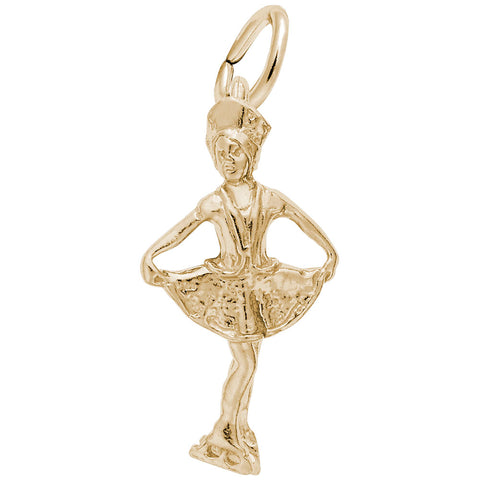 Iceskater Charm in Yellow Gold Plated