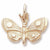 Butterfly charm in Yellow Gold Plated hide-image