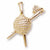 Knitting Charm in 10k Yellow Gold hide-image