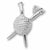 Knitting charm in Sterling Silver hide-image