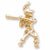 Baseball Player charm in Yellow Gold Plated hide-image