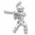 Baseball Player charm in Sterling Silver hide-image
