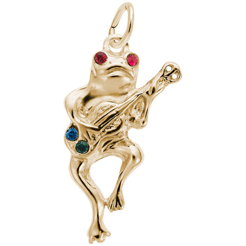 Frog Charm in Yellow Gold Plated