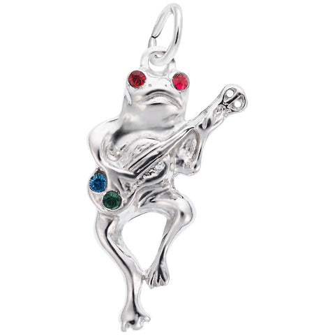 Frog Charm In Sterling Silver