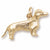 Dachshund Dog charm in Yellow Gold Plated hide-image
