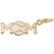 Baseball Mom Charm in Yellow Gold Plated