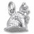 Cat charm in Sterling Silver hide-image