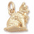 Cat charm in Yellow Gold Plated hide-image