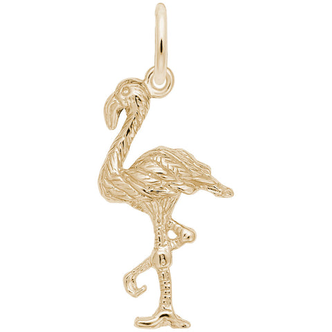 Flamingo Charm in Yellow Gold Plated